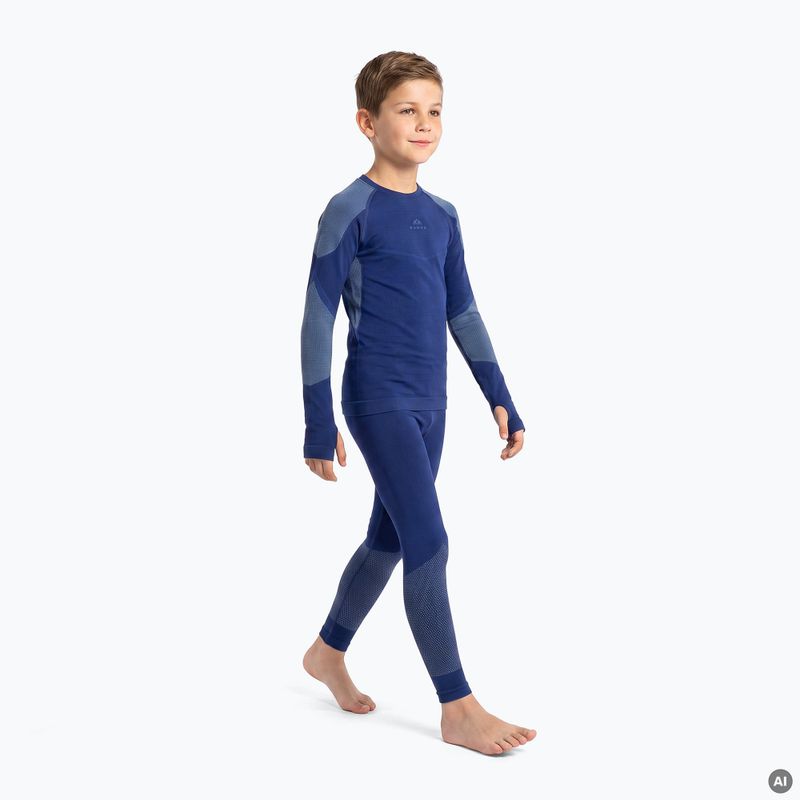 Completo di biancheria termica per bambini KADVA Frosty Jrb Set senza cuciture blu navy 4