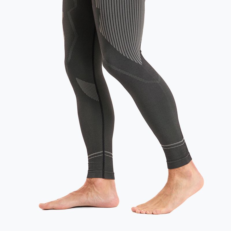 Completo di biancheria intima termica maschile KADVA Streif Set senza cuciture nero 10