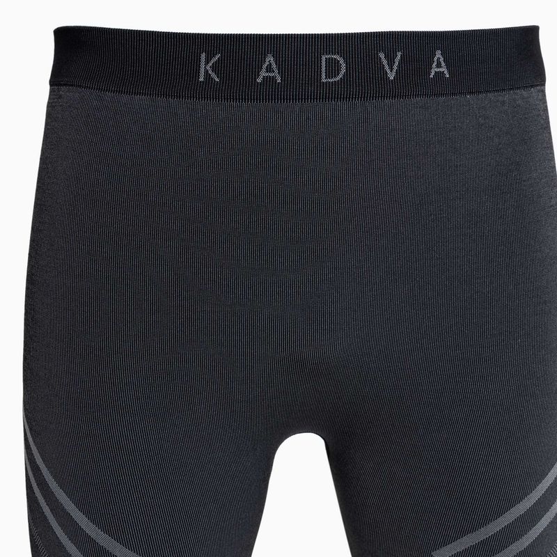 Completo di biancheria intima termica maschile KADVA Streif Set senza cuciture nero 22