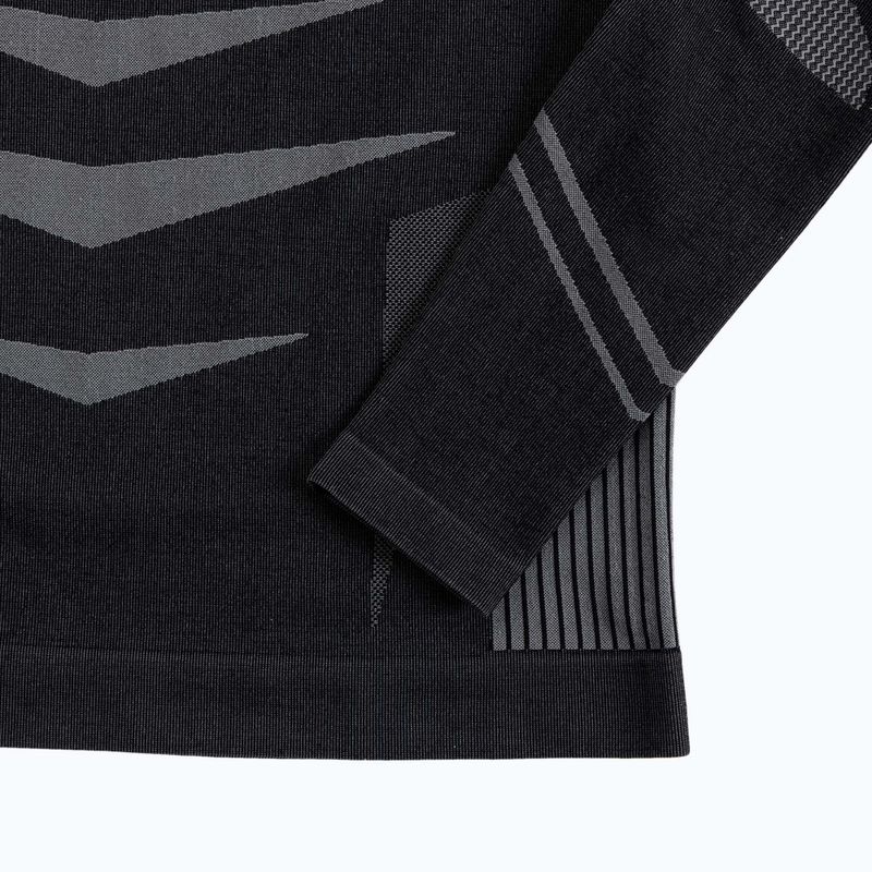 Completo di biancheria intima termica maschile KADVA Streif Set senza cuciture nero 23