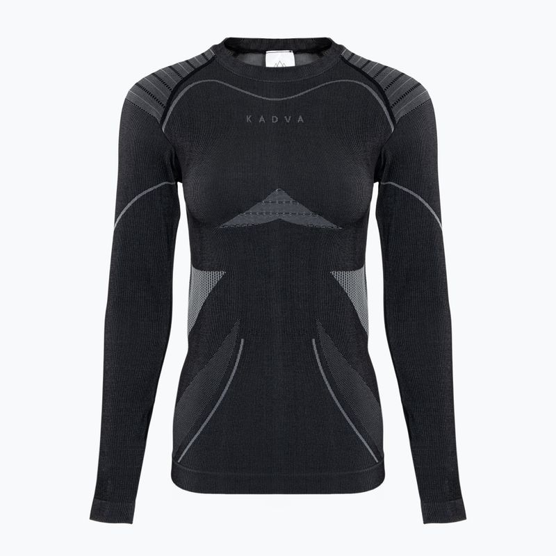 Completo di biancheria intima termica da donna KADVA Streif W Set senza cuciture nero 15