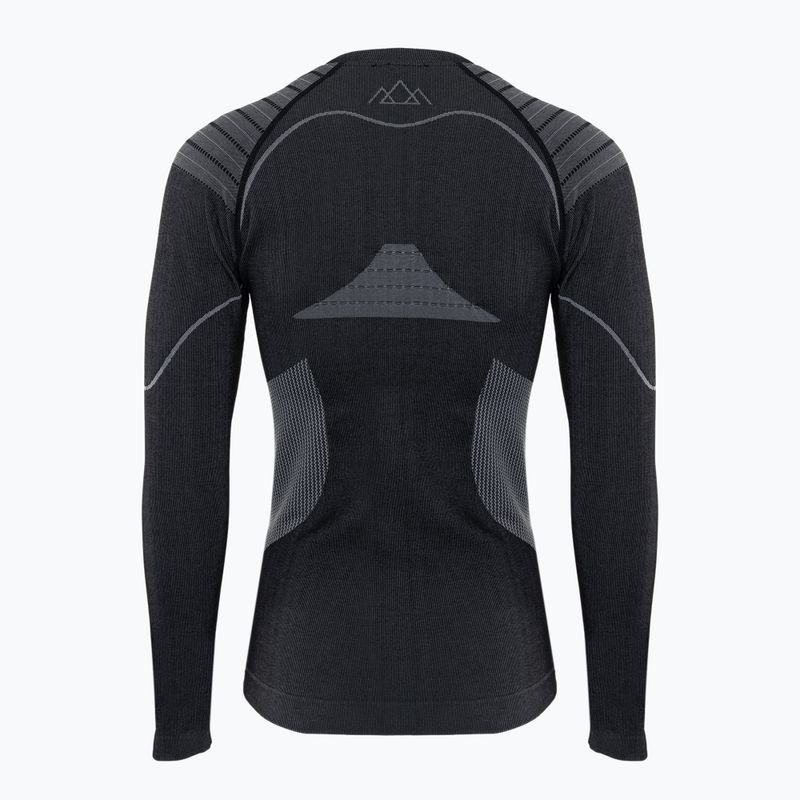 Completo di biancheria intima termica da donna KADVA Streif W Set senza cuciture nero 16