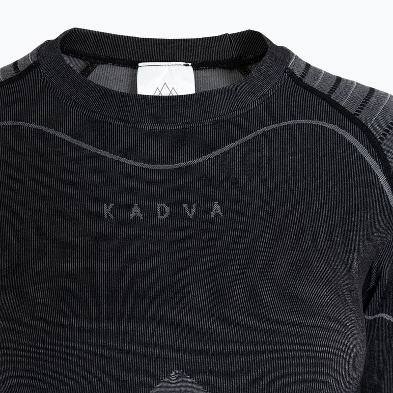 Completo di biancheria intima termica da donna KADVA Streif W Set senza cuciture nero 17