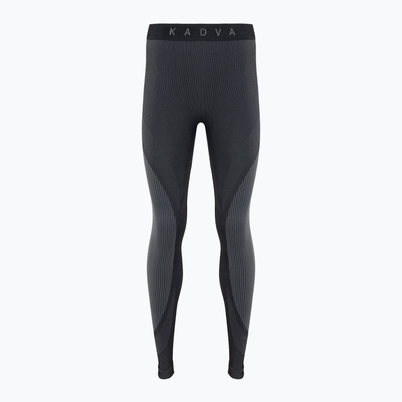 Completo di biancheria intima termica da donna KADVA Streif W Set senza cuciture nero 19
