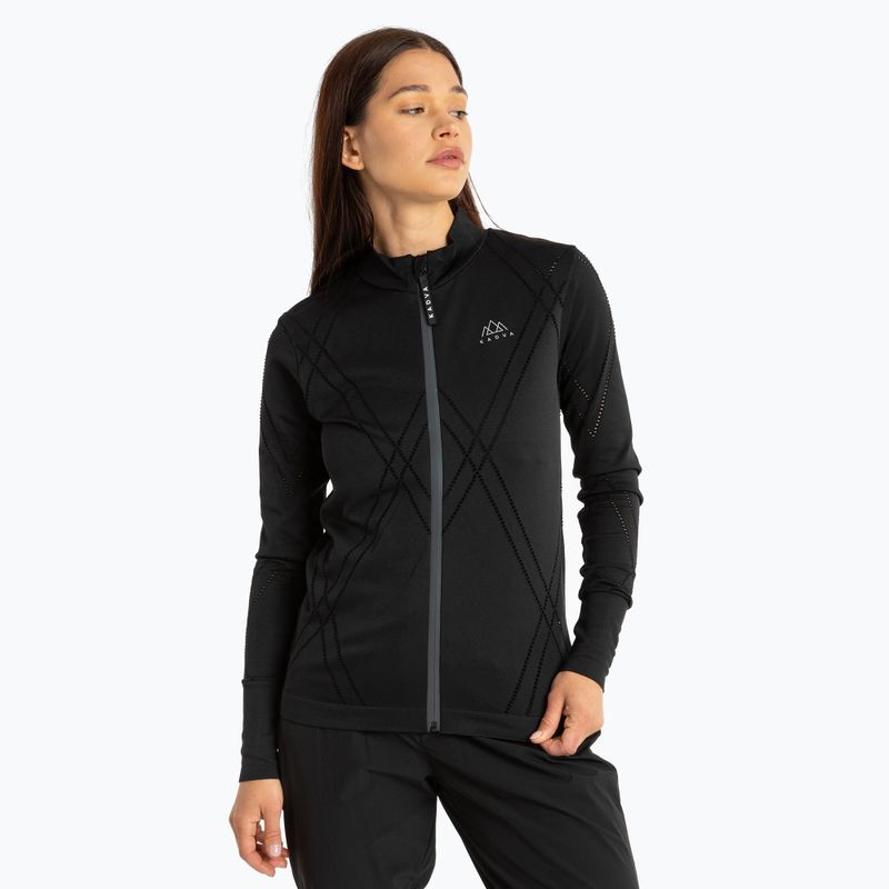 Felpa donna KADVA Heat W senza cuciture nera 5