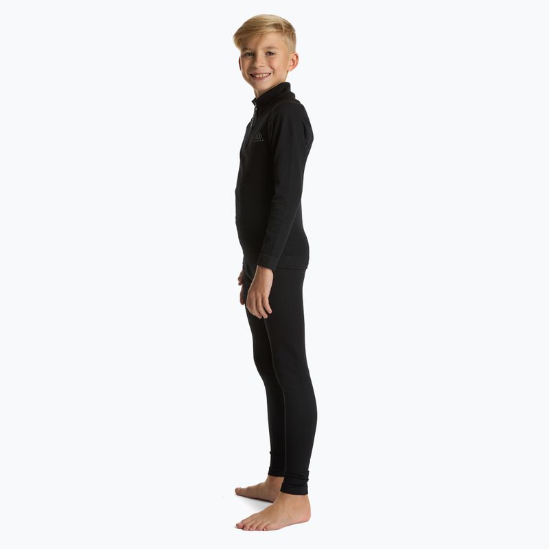 Completo di biancheria termica per bambini KADVA Tyros Set Jr senza cuciture nero 2