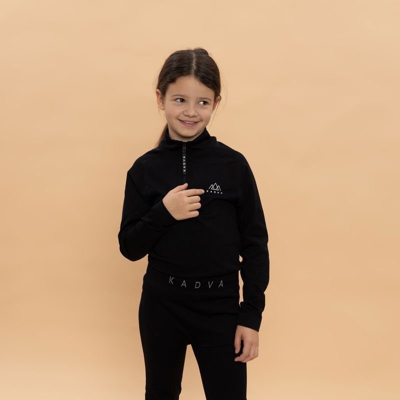 KADVA Tyros Set Jr biancheria intima termica per bambini nero 6