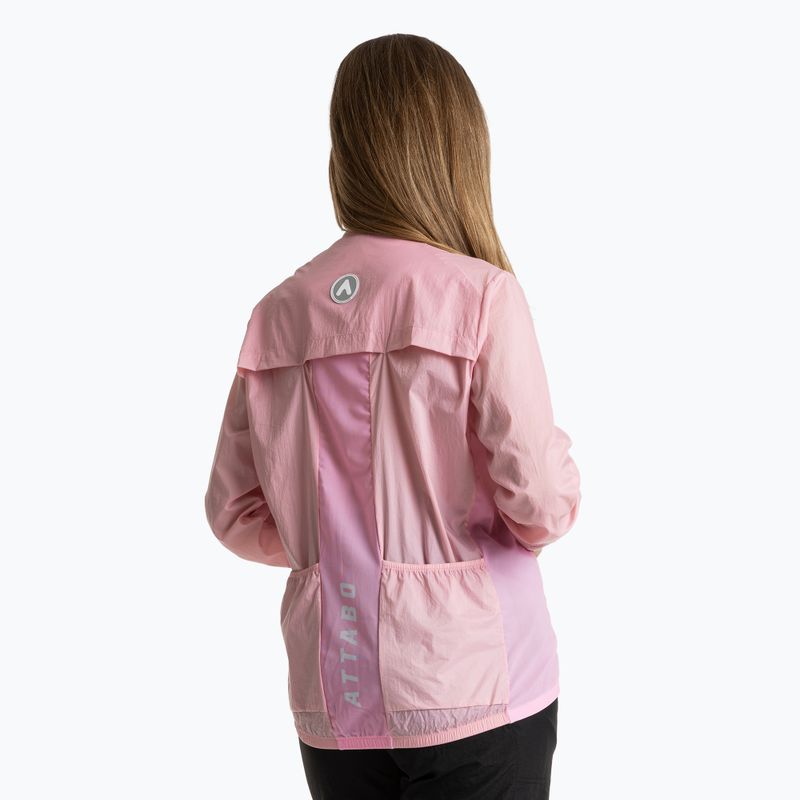 Giacca da ciclismo donna ATTABO Cahayo Giacca antivento rosa 2
