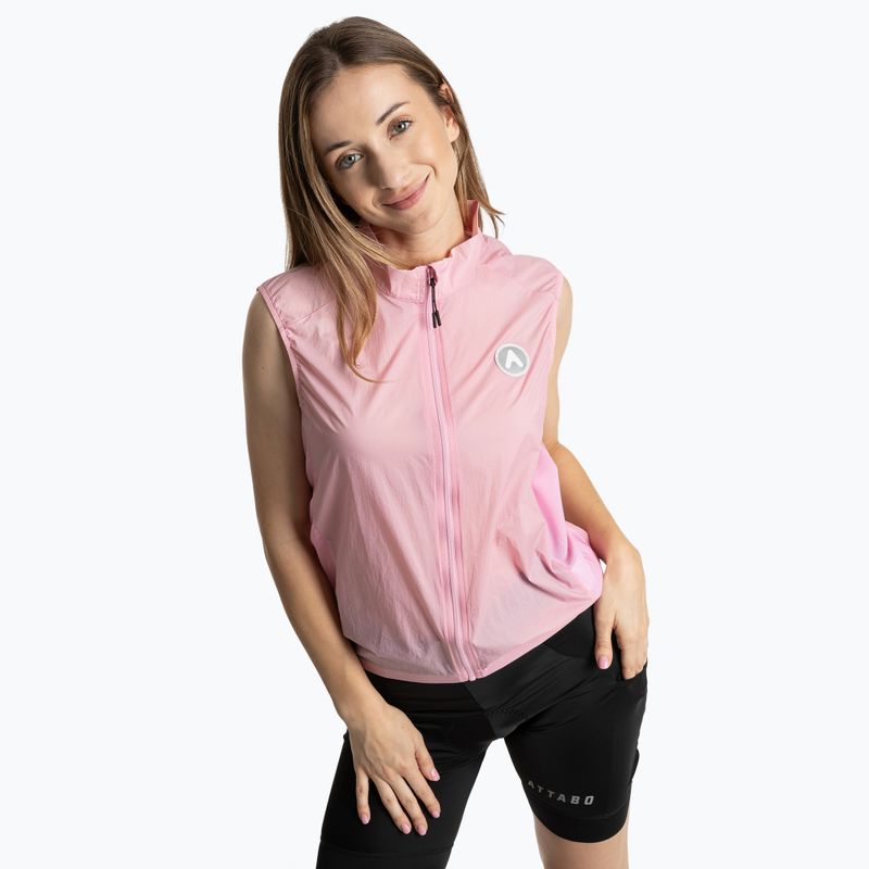 Gilet da ciclismo donna ATTABO Cahayo Gilet antivento rosa 7