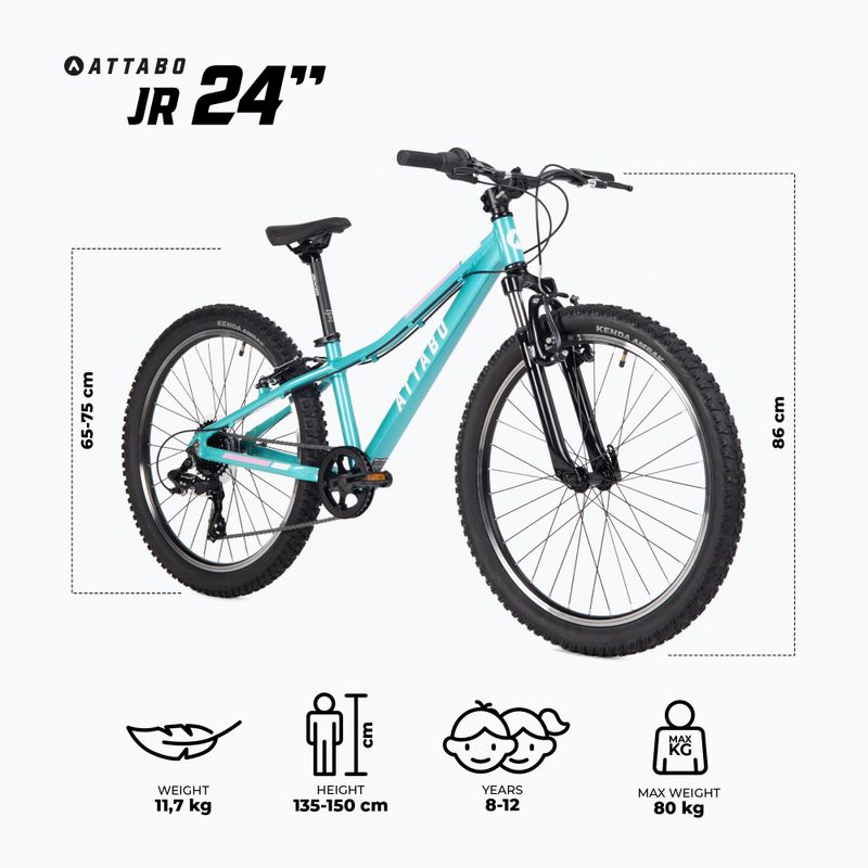 Bicicletta per bambini ATTABO JR 24 verde 2