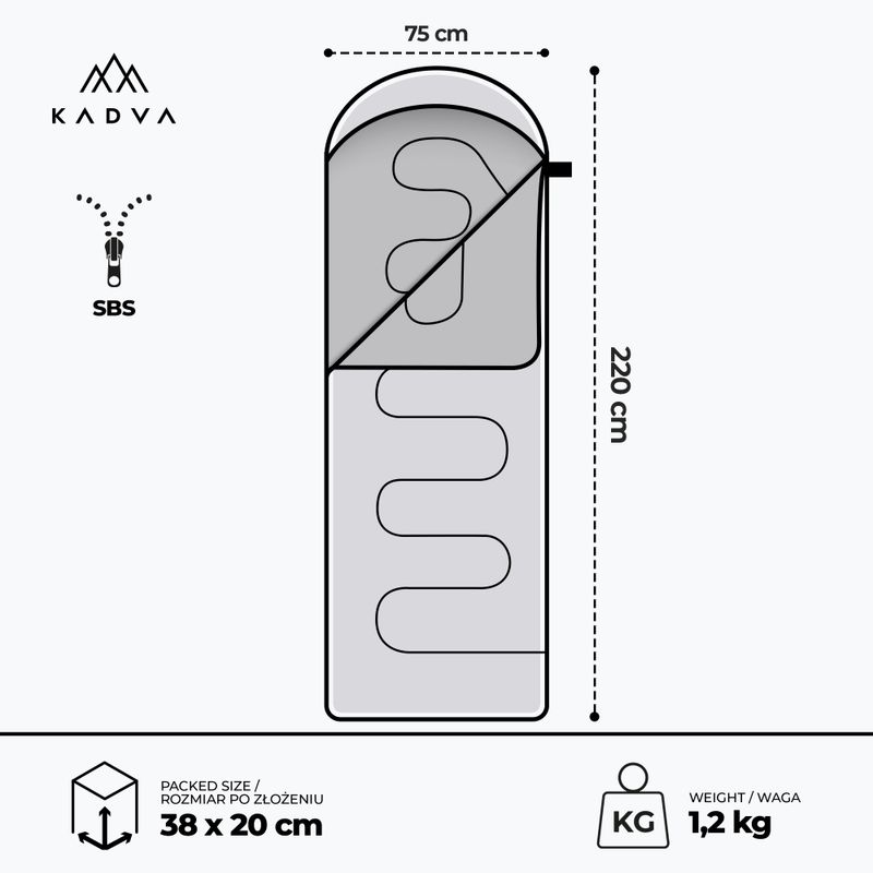 Sacco a pelo KADVA Dorma R blu destro 2