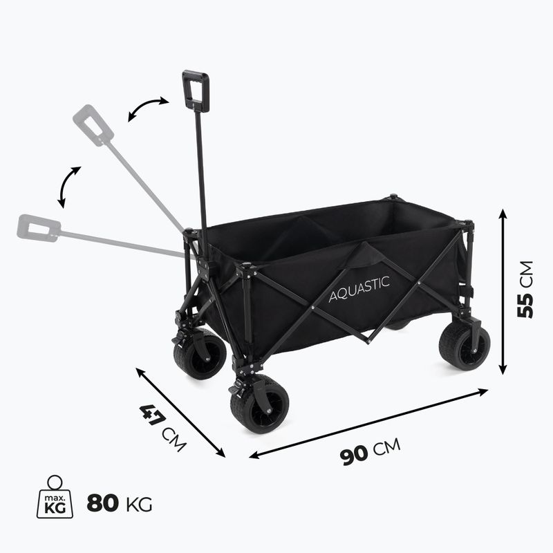 AQUASTIC Caro carrello da trasporto nero 14