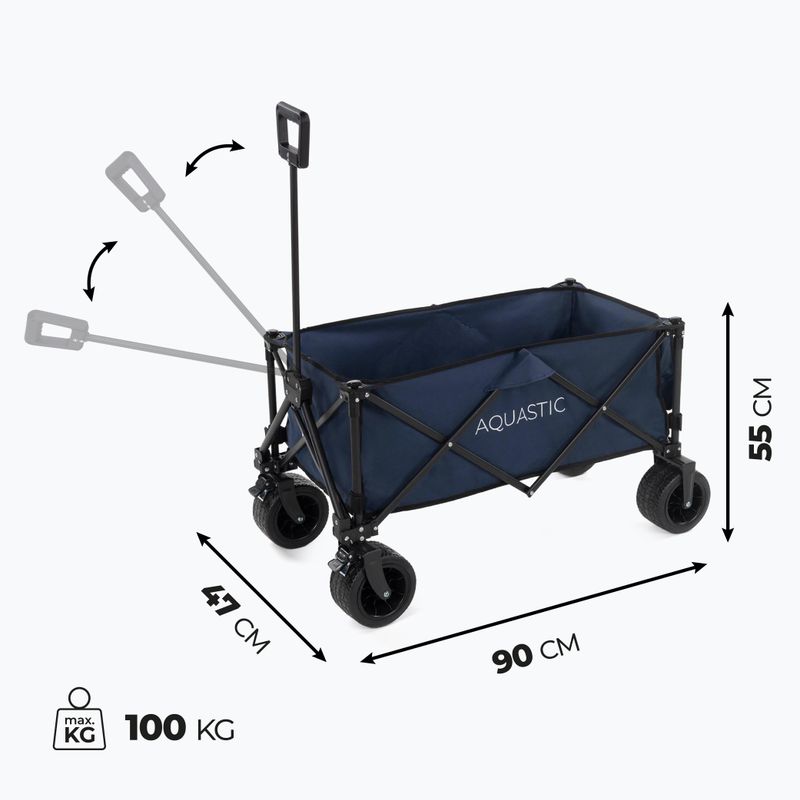 AQUASTIC Carrello da trasporto Caro blu navy 7