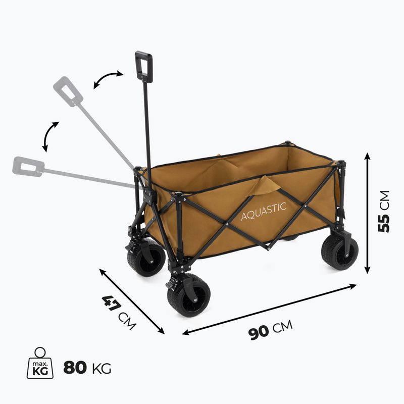 AQUASTIC Carrello da trasporto Caro marrone 13