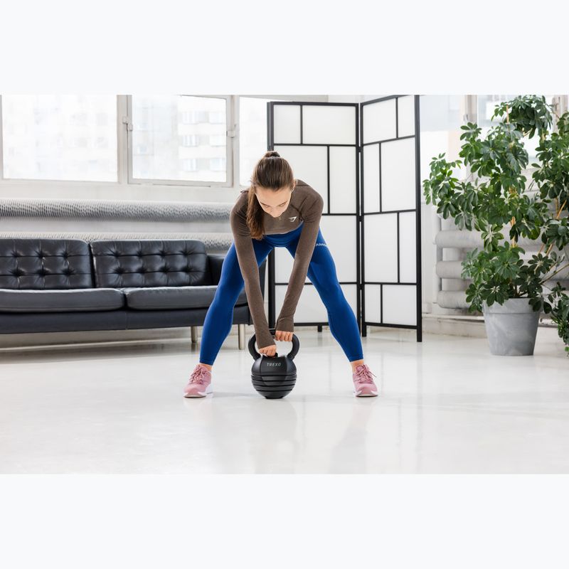 TREXO TRX-AKB030 Kettlebell regolabile da 14 kg 7