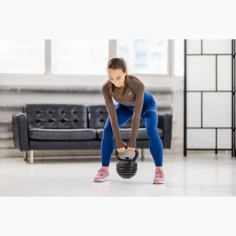 TREXO TRX-AKB030 Kettlebell regolabile da 14 kg 8