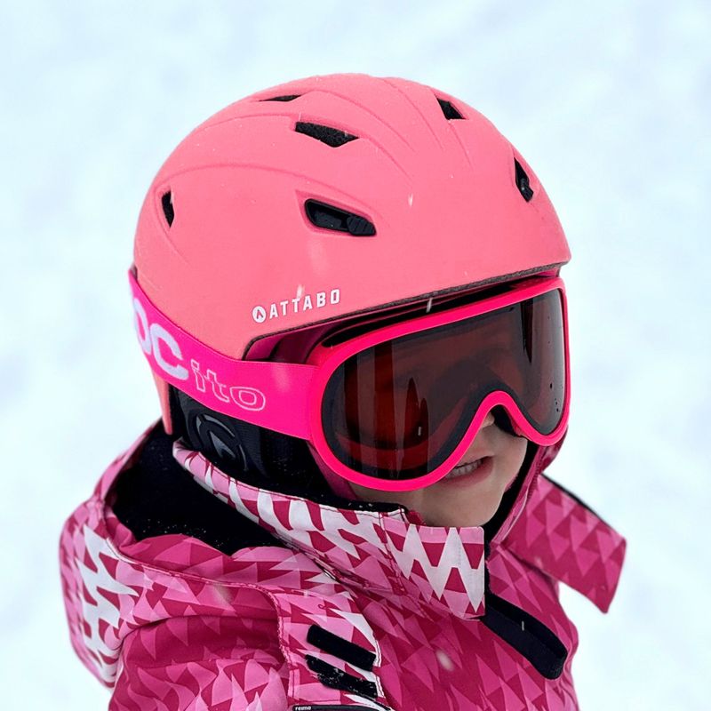 Casco da sci per bambini ATTABO S200 rosa 3