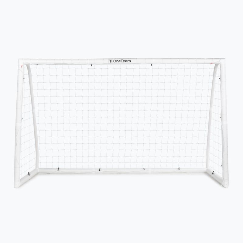 Porta da calcio OneTeam in PVC 244 x 150 cm bianco 2