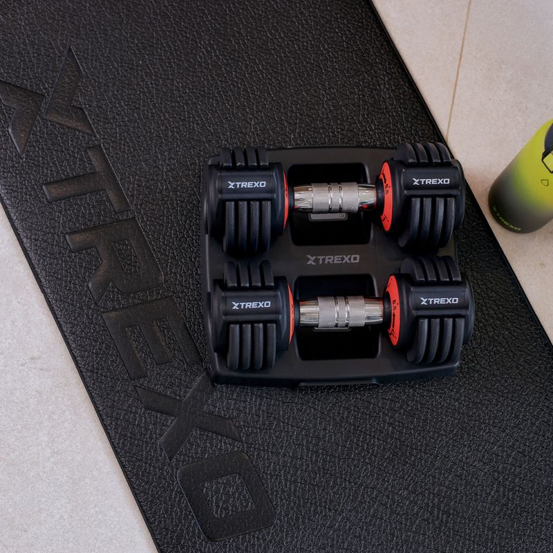 Set di manubri regolabili TREXO 2 x 5,75 kg nero 11