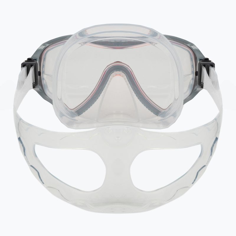 AQUASTIC Jetty set snorkeling maschera + boccaglio rosso 5