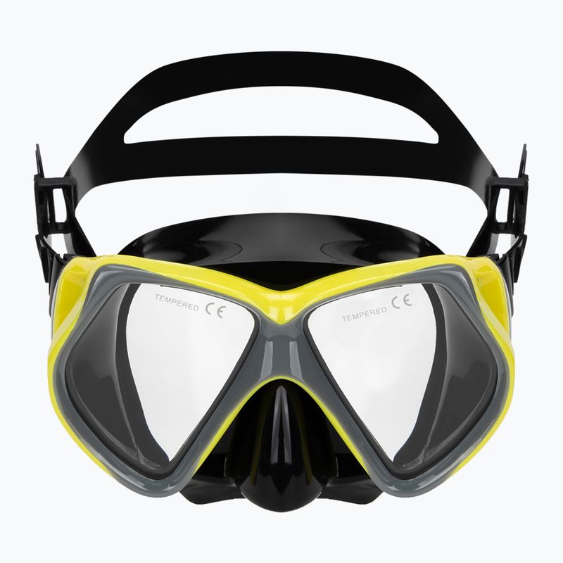 AQUASTIC Shoal set snorkeling maschera + boccaglio grigio 3