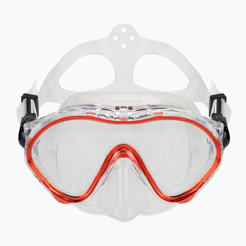 Set da snorkeling per bambini AQUASTIC Maschera da minatore + boccaglio rosso 3