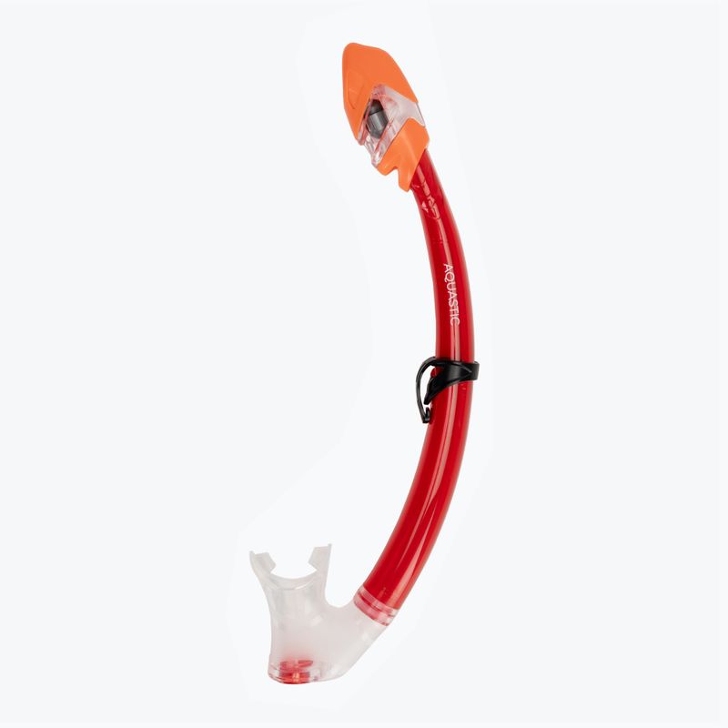 Set da snorkeling per bambini AQUASTIC Maschera da minatore + boccaglio rosso 6