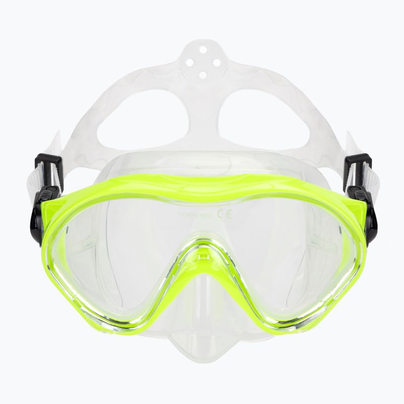 Set da snorkeling per bambini AQUASTIC Maschera + boccaglio per minatori verde 3