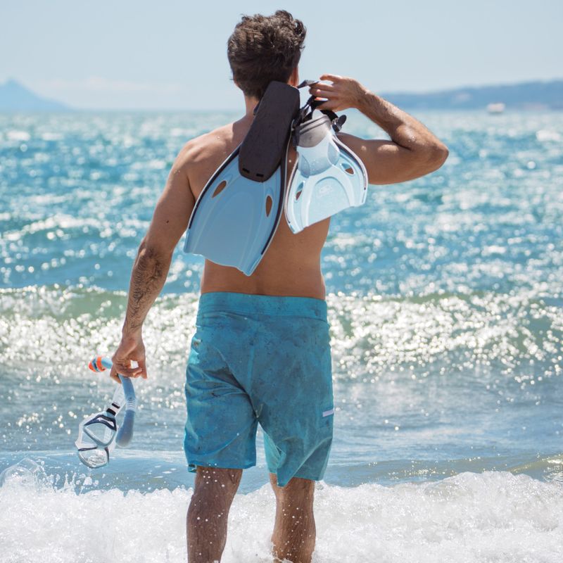 AQUASTIC Shoal set snorkeling maschera + boccaglio + pinne blu 15