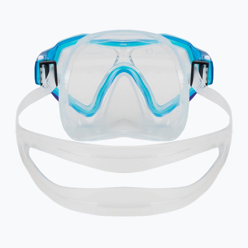 AQUASTIC Shelly set snorkeling per bambini maschera + boccaglio + pinne blu 4