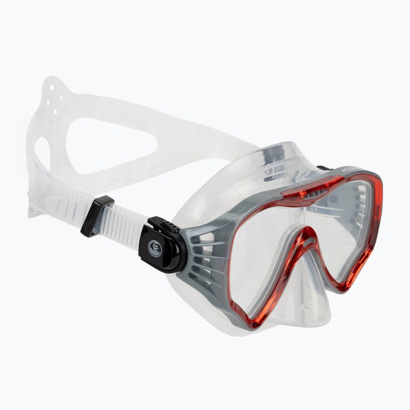 AQUASTIC Jetty maschera da snorkeling rossa