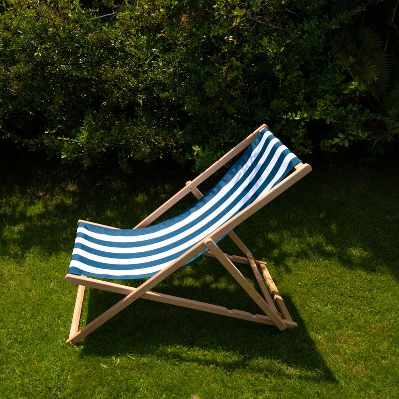 Lettino da giardino regolabile KADVA LSR01310 blu 7