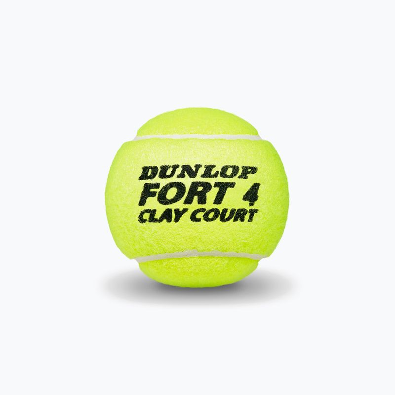 Palline da tennis Dunlop Fort Clay Court 4B 18 x 4 pezzi giallo 601318 3