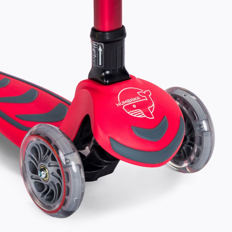 HUMBAKA Mini T scooter a tre ruote per bambini rosso 15