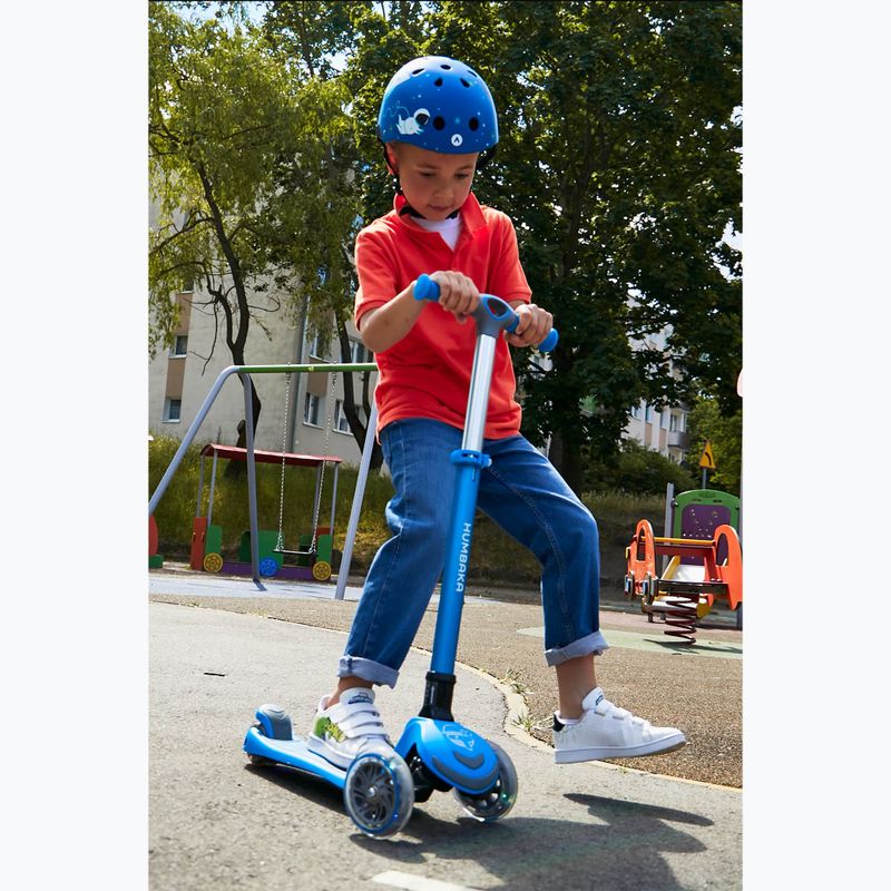 HUMBAKA Mini T scooter triciclo blu per bambini 7