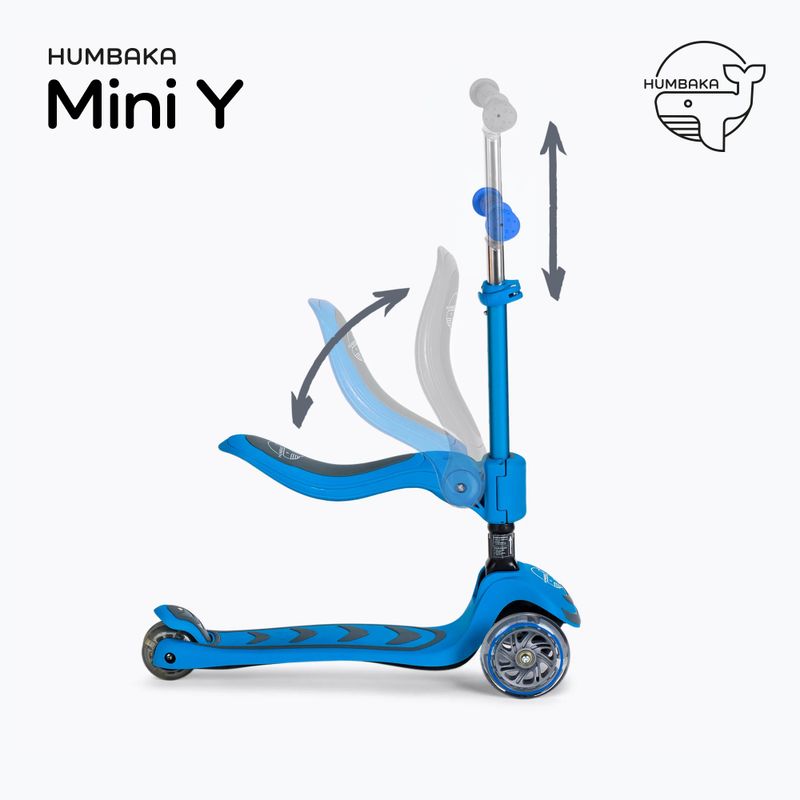 HUMBAKA Mini Y, monopattino triciclo per bambini blu 3