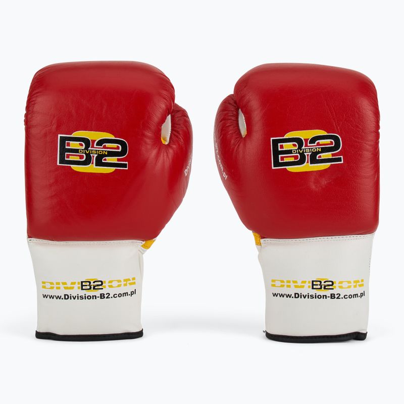 Guanti da boxe DIVISION B-2 DIV-PFG1500 Pro 3-Layer Foam rosso/bianco 2