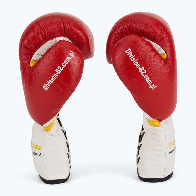 Guanti da boxe DIVISION B-2 DIV-PFG1500 Pro 3-Layer Foam rosso/bianco 4