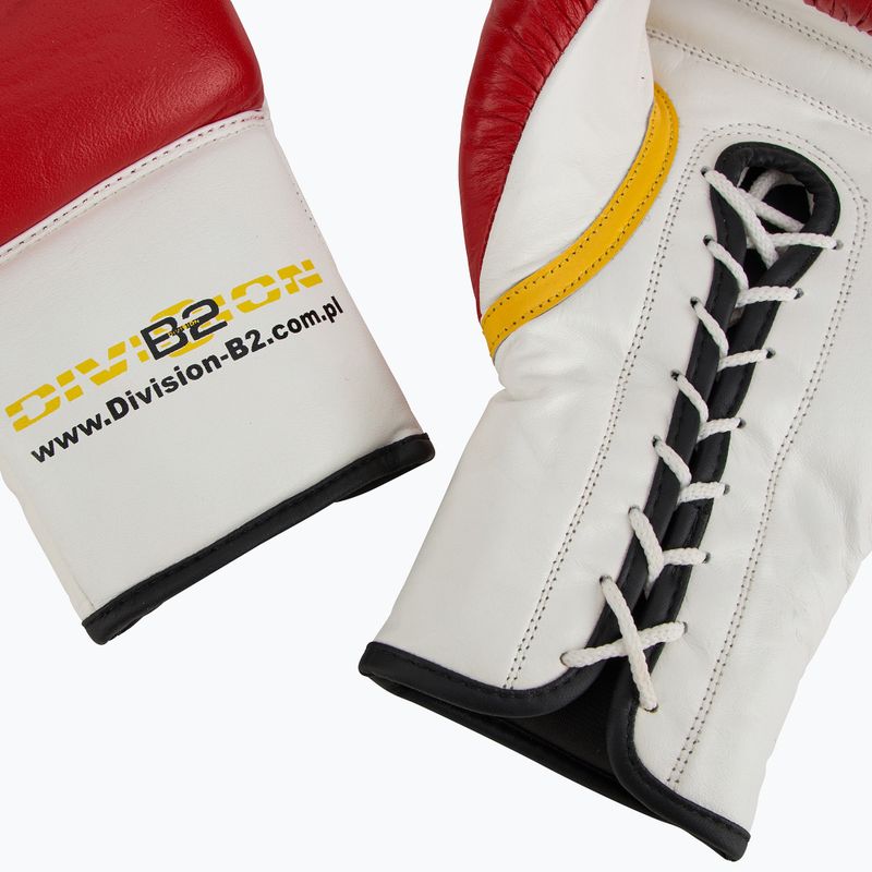 Guanti da boxe DIVISION B-2 DIV-PFG1500 Pro 3-Layer Foam rosso/bianco 6