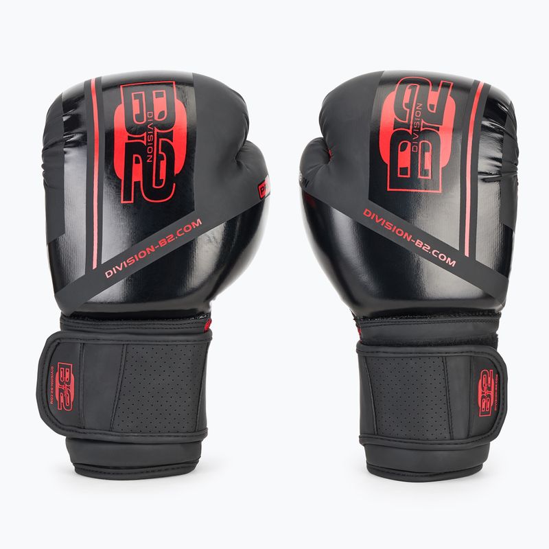 Guanti da boxe DIVISION B-2 Pro Carbon nero/rosso 2