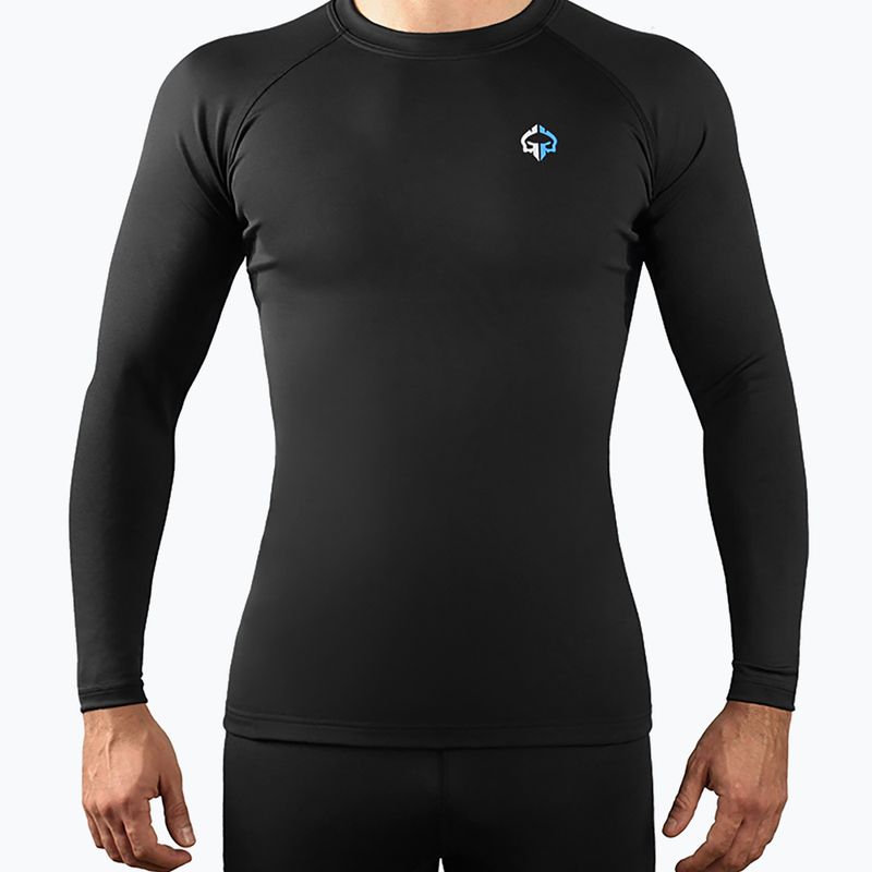 Ground Game Essential, rashguard a manica lunga da uomo, nero
