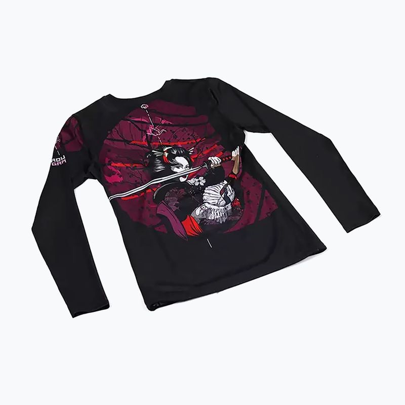 Ground Game Tsuru Warrior donna manica lunga rashguard nero/multi