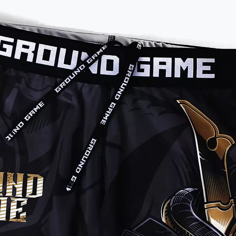 Ground Game Oni Samurai, leggings da allenamento da uomo nero/oro 5