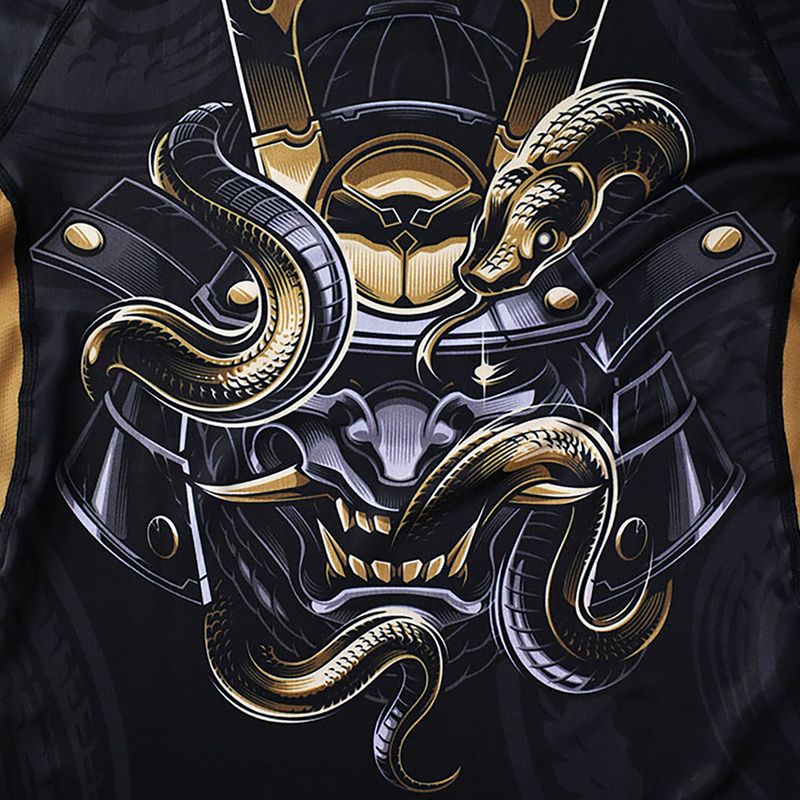 Ground Game Oni Samurai, rashguard da uomo nero/oro 6