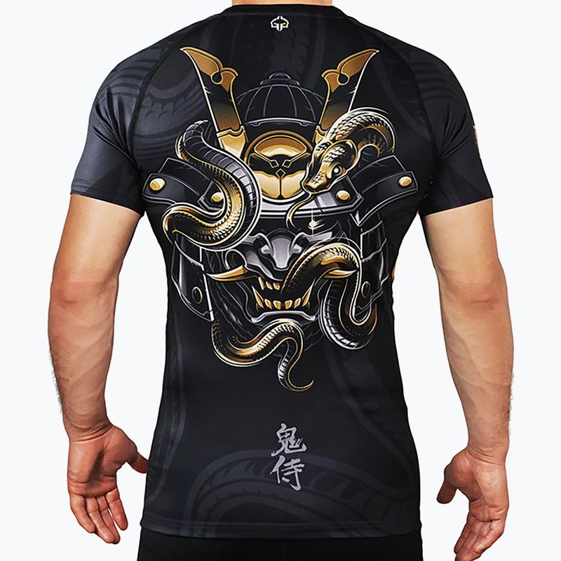 Ground Game Oni Samurai, rashguard da uomo nero/oro 3