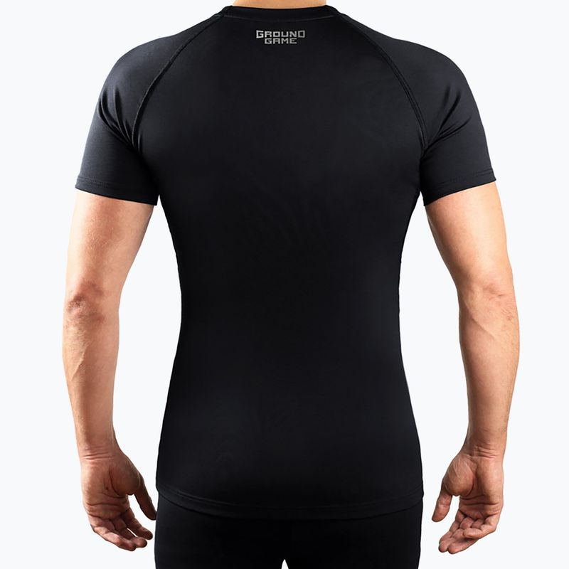 Rashguard Ground Game Essential Platinum nero 2