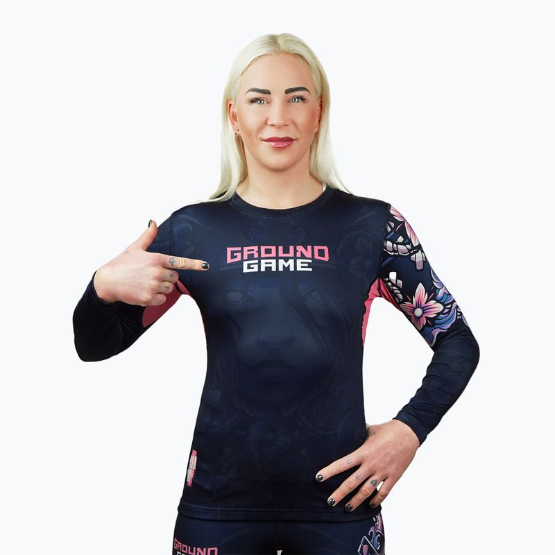 Ground Game Asami, rashguard a maniche lunghe da donna, multicolore