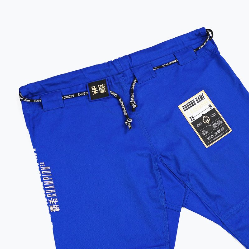 GI per Brazilian jiu-jitsu Ground Game Champion 3.0 blu 17