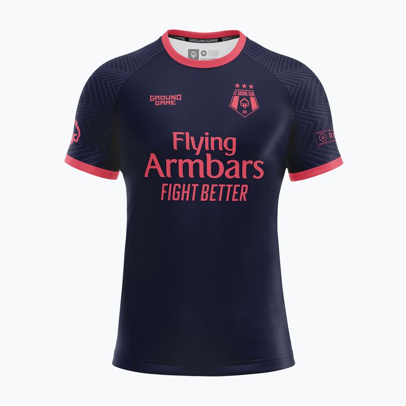 Rashguard Ground Game FC Armbar blu navy