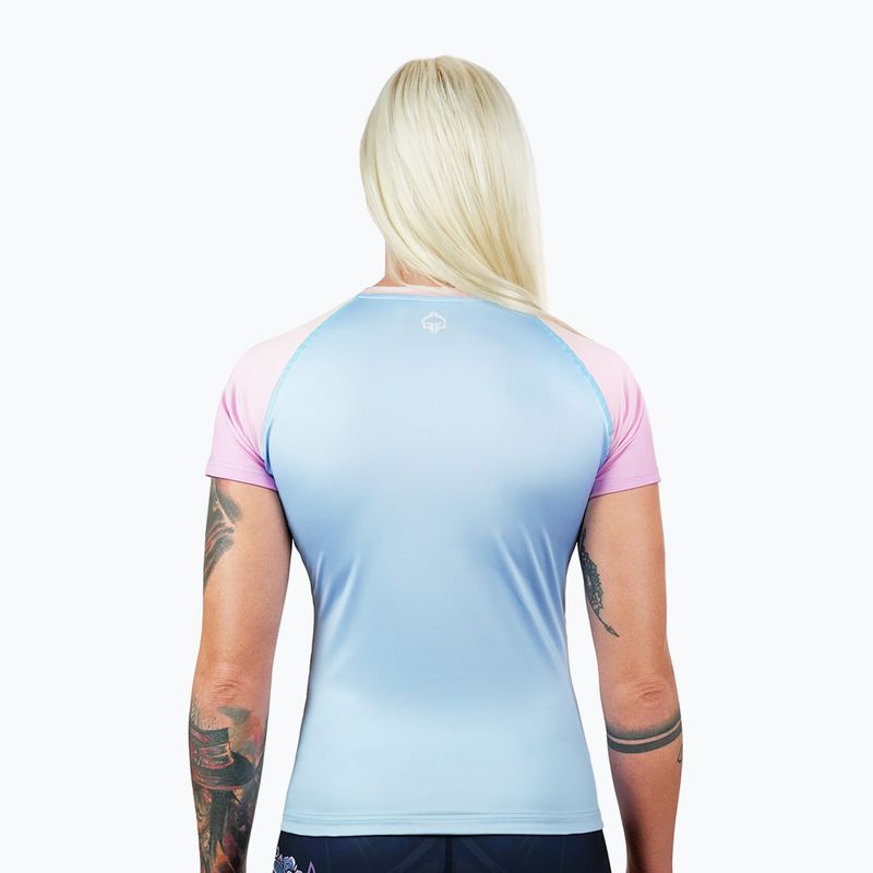 Rashguard atletico Ground Game da donna blu chiaro 2